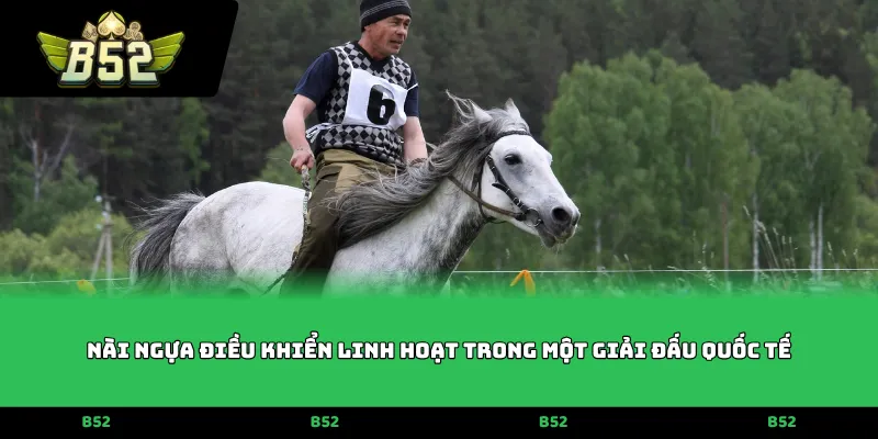 Nài ngựa điều khiển linh hoạt trong một giải đấu quốc tế