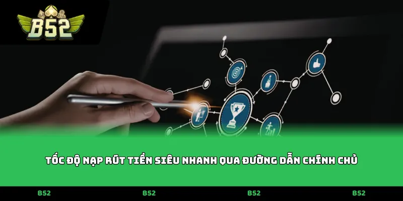 Tốc độ nạp rút tiền siêu nhanh qua đường dẫn chính chủ